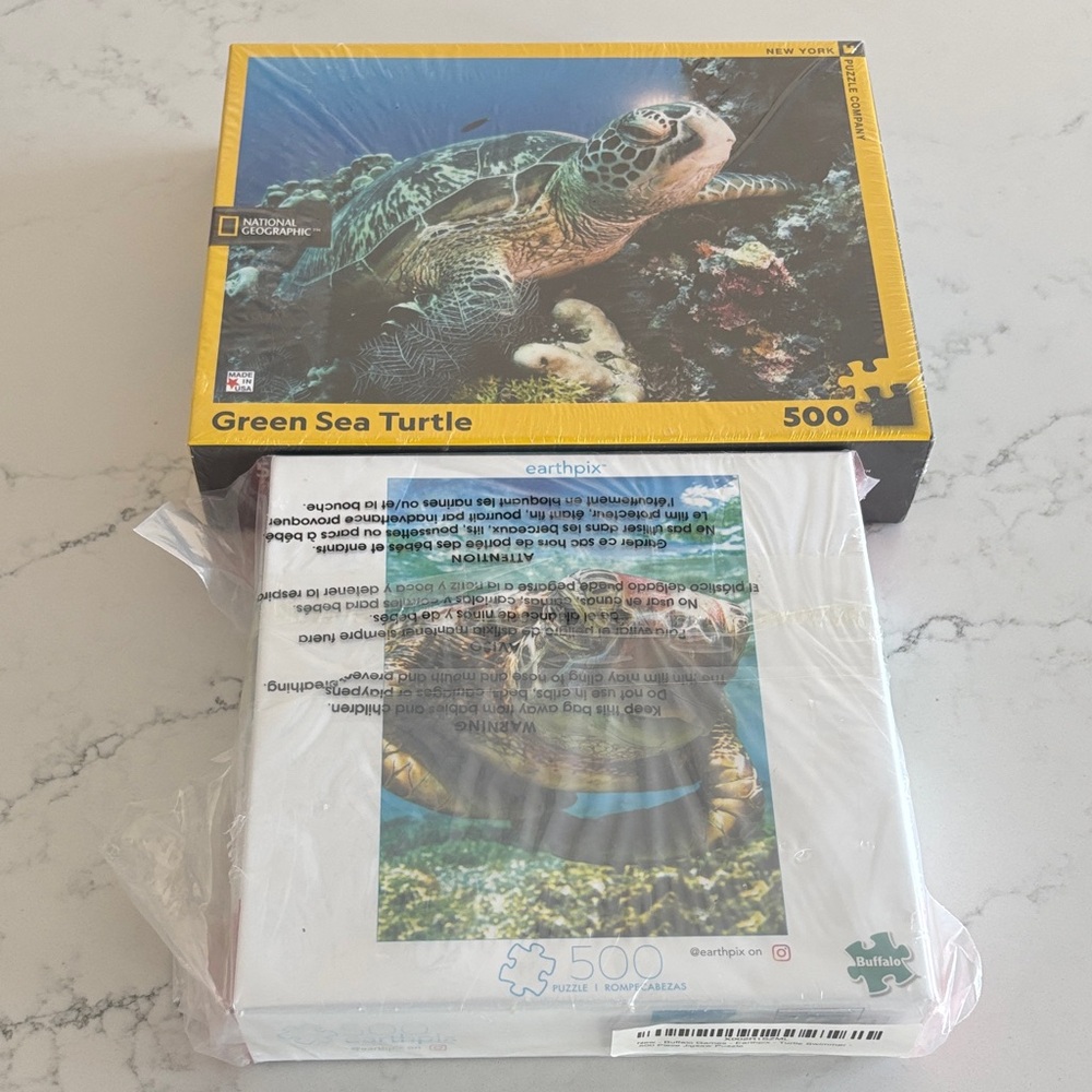 National Geographic Vibrant Green Sea Turtle Puzzle